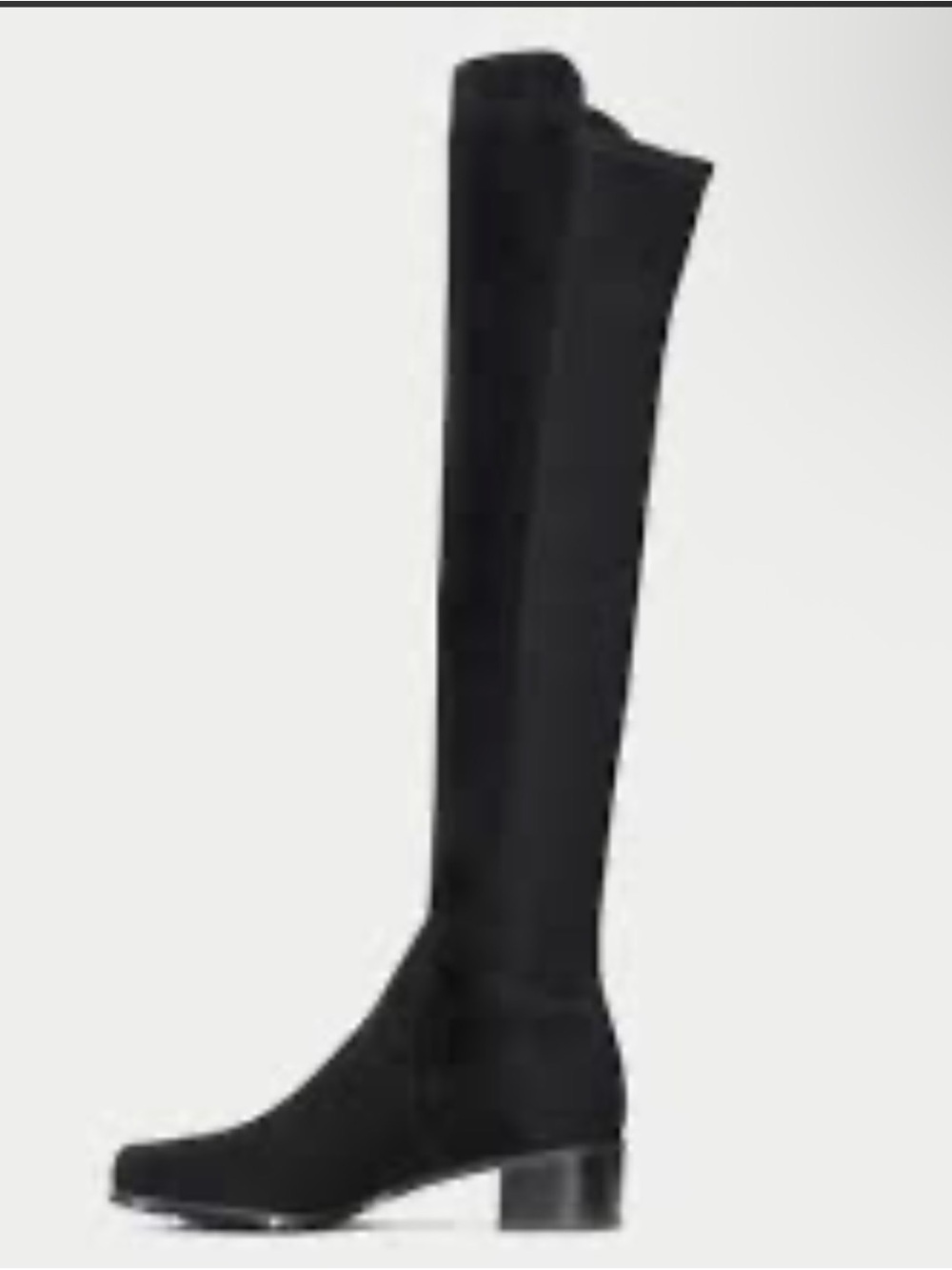 Stuart Weitzman Wave 80 Black Suede Knee High Boots W/Box Women's Size 9.5M